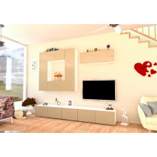 Living Armonia V2 PAL Cappuccino Lucios - cu sistem "PUSH TO OPEN"